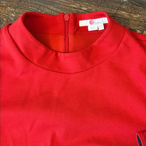 Boden Nerissa Ponte Dress Red Size 16 Midi 3/4 Sleeve Pockets Classiccore - Picture 5 of 9